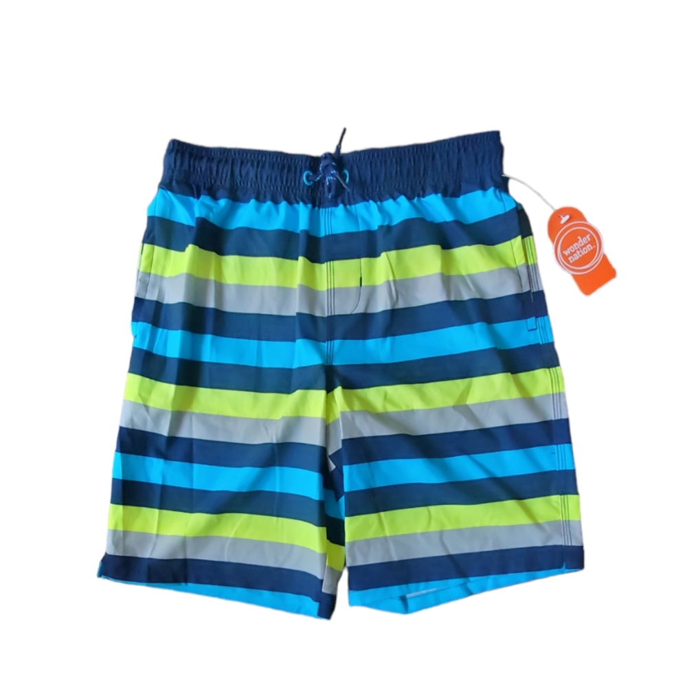 Wonder Nation Boy's Quick Dry Swim Trunks, UPF 50+